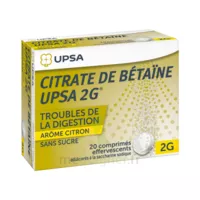 Citrate De Betaïne Upsa 2 G Comprimés Effervescents Sans Sucre Citron 2t/10 à PÉLISSANNE