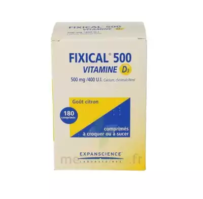 Fixical Vitamine D3 500 Mg/400 Ui, Comprimé à Croquer Ou à Sucer à PÉLISSANNE