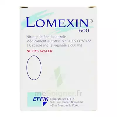 Lomexin 600 Mg Caps Molle Vaginale Plq/1 à PÉLISSANNE